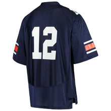Load image into Gallery viewer, Auburn Tigers Under Armour #12 Perf Football Jersey – Navy