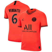 Load image into Gallery viewer, Marco Verratti Paris Saint-Germain 2019/20 Away Breathe Stadium Player Jersey - Red