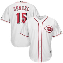 Load image into Gallery viewer, Nick Senzel Cincinnati Reds Majestic Official Cool Base Player Jersey – White