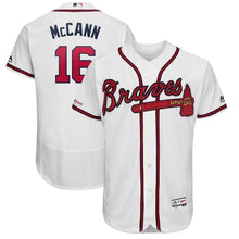 Load image into Gallery viewer, Brian McCann Atlanta Braves Majestic Alternate Collection Flex Base Player Jersey – Scarlet/White