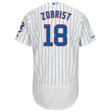 Load image into Gallery viewer, Ben Zobrist Chicago Cubs Majestic Home Flex Base Collection Player Jersey - White