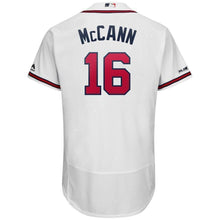 Load image into Gallery viewer, Brian McCann Atlanta Braves Majestic Alternate Collection Flex Base Player Jersey – Scarlet/White