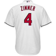 Load image into Gallery viewer, Bradley Zimmer Cleveland Indians Majestic Home Cool Base Jersey - White