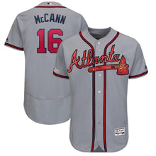 Load image into Gallery viewer, Brian McCann Atlanta Braves Majestic Road Collection Flex Base Player Jersey – Gray