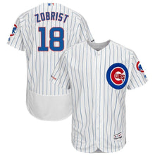 Load image into Gallery viewer, Ben Zobrist Chicago Cubs Majestic Home Flex Base Collection Player Jersey - White/Royal