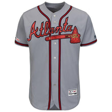 Load image into Gallery viewer, Brian McCann Atlanta Braves Majestic Road Collection Flex Base Player Jersey – Gray