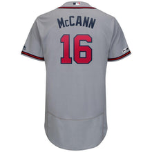 Load image into Gallery viewer, Brian McCann Atlanta Braves Majestic Road Collection Flex Base Player Jersey – Gray