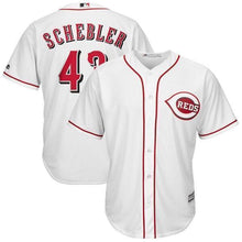 Load image into Gallery viewer, Scott Schebler Cincinnati Reds Majestic Home Cool Base Replica Player Jersey - White