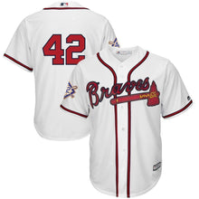 Load image into Gallery viewer, Atlanta Braves Majestic 2019 Jackie Robinson Day Official Cool Base Jersey – White