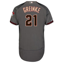 Load image into Gallery viewer, Zack Greinke Arizona Diamondbacks Majestic Road Collection Flex Base Player Jersey – Gray