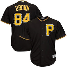 Load image into Gallery viewer, Antonio Brown Pittsburgh Pirates Majestic x MLB Crossover Cool Base Player Jersey - Black