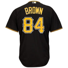 Load image into Gallery viewer, Antonio Brown Pittsburgh Pirates Majestic x MLB Crossover Cool Base Player Jersey - Black