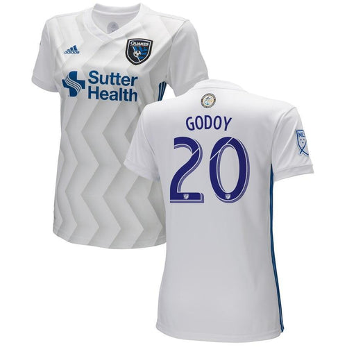 Anibal Godoy San Jose Earthquakes Women's 2018 Secondary Player Jersey – White