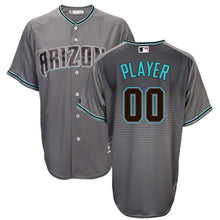 Load image into Gallery viewer, Arizona Diamondbacks Majestic 2017 Cool Base Custom Jersey - Gray/Teal/Crimson