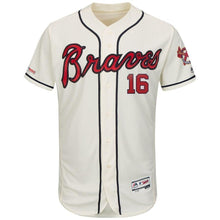 Load image into Gallery viewer, Brian McCann Atlanta Braves Majestic Home Flex Base Collection Player Jersey-White/Scream