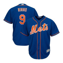 Load image into Gallery viewer, Brandon Nimmo New York Mets Majestic Official Cool Base Player Jersey - White/Royal